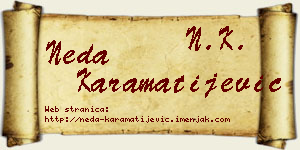 Neda Karamatijević vizit kartica